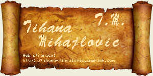 Tihana Mihajlović vizit kartica